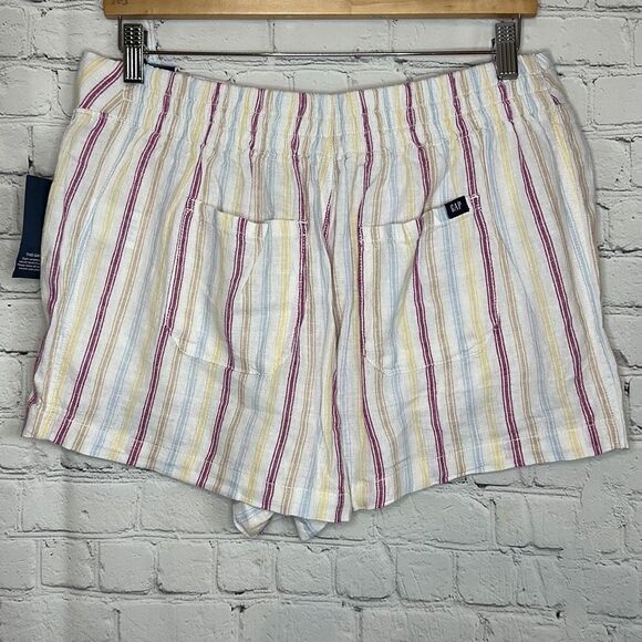 Gap Women’s Linen Shorts Dotted Sun Stripe size Large NEW - Picture 4 of 9